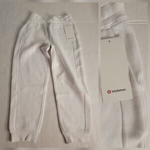 Lululemon Scuba Jogger Cropped Pants Sz 4 High Rise Pockets Athletic White NEW